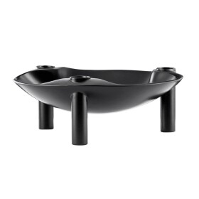 Stoff Nagel Designová miska se svícny STOFF Nagel Black, černá barva, kov