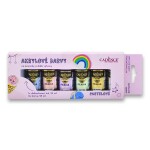 Cadence Cadence, 902270, sada akrylových barev se závěrečným lakem, 25 ml, pastelové odstíny, 7 ks