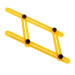 LEVIOR 14480 Pravítko víceúčelové, skládací, 250 x 120mm