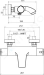 RAVAK - Termo Termostatická vanová baterie, chrom X070046