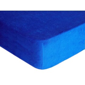 DekorTextil Dětské napínací prostěradlo FROTÉ Premium tmavě modré ROZMĚR: (š/d/v) 70 x 140 x 20 cm
