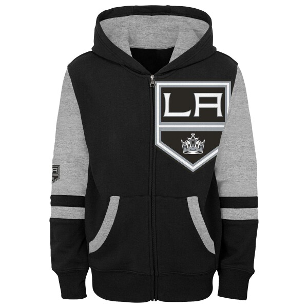 Outerstuff Dětská Mikina Los Angeles Kings Faceoff Colorblocked Fleece Full-Zip Velikost: Dětské L (13 - 14 let)