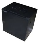 XtendLan 9U 600×450 mm / Nástěnný rozvaděč / jednodílný / plné dveře / úprava proti vykradení (WS-9U-64-FS-BLACK-P)