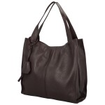 Luxusní kožená kabelka Vera, tmavě hnědá