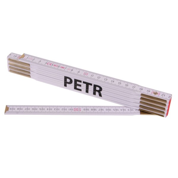 Metr skládací, 2m, dřevěný, PROFI, "PETR"