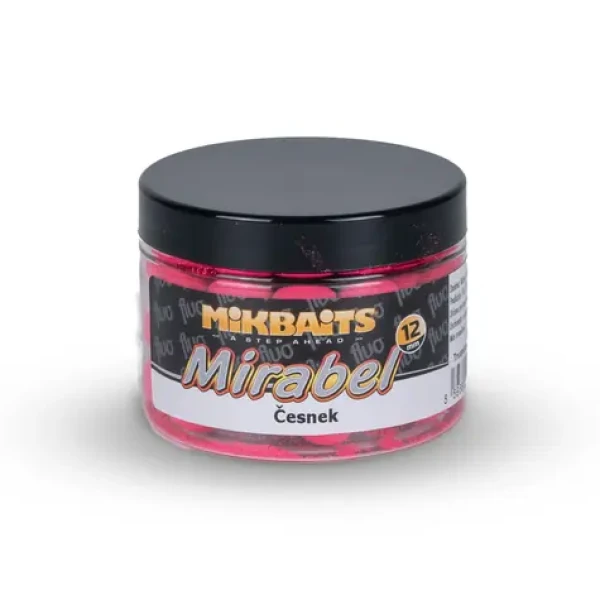 Mikbaits Fluo Mirabel Česnek / Boilies / potápivé / 150 ml / 12 mm (MC0140)