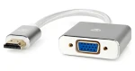 Nedis Profigold adaptér HDMI-VGA stříbrný / Adaptér / hliníkové pouzdro / audio jack 3,5mm / 20 cm (CCTB34900AL02)