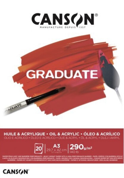Canson Graduate Oil & Acrylic blok A3 290g 20 listů