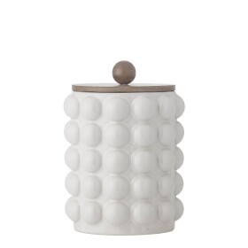 Bloomingville Keramická dóza Madge White 1300 ml, bílá barva, keramika