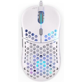 Endorfy LIX Plus bílá / optická / drátová / herní / 19000 dpi / PAW3370 / 6 tlačítek / RGB / Kailh GM8.0 / USB / 1.8m (EY6A003)