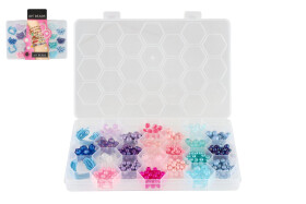 Korálky plastové barevné