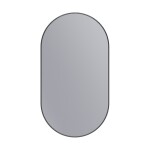 Erga Oval, oválné zrcadlo 55x100cm, černý rám, ERG-V01-OVAL-5510-BK