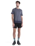 ICEBREAKER Mens Merino 125 ZoneKnit™ Energy Wind SS Tee, Graphite/Graphite Heather/Cb velikost: XXL
