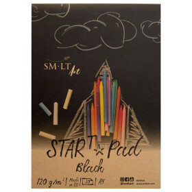SM.LT Star Pad Black černý papír blok A4 120g 20 listů