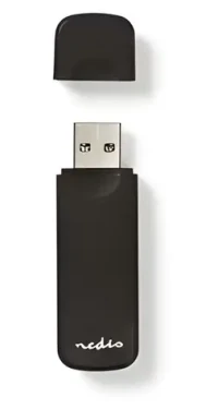 Nedis USB 3.2 čtečka paměťových karet / Čtečka karet / 5 Gbps / SD, microSD, MMC, SDHC, SDXC (CRDRU3100BK)
