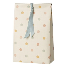 Maileg Papírový sáček Multi Dots 30,5 cm – set 5 ks, krémová barva, papír