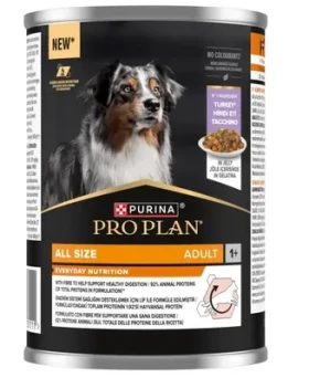 Purina Pro Plan Everyday nutrition Adult Krůtí v želé 400 g / konzerva pro psy (8445291031111)