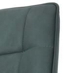 Židle kancelářská, zelená látka v dekoru broušené kůže, černý kovový kříž