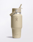 Hydro Flask Wide Mouth Travel Bottle with Flex Straw Cap (710 ml) Oat