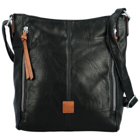 Stylová dámská koženková crossbody kabelka Samer, černá
