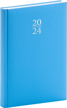Denní diář 2024 Capys modrý, 15 21 cm