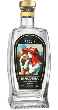 Radlík Malinovice Vínovice Malvína / Ovocná pálenka / 43 % obj. / 0,5 l (8595625101260)