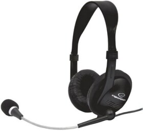 Esperanza EH115 Presto černá / stereo sluchátka s mikrofonem / 3.5 mm jack / ovládání hlasitosti / 2.5 m (EH115)