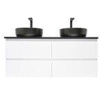 Koupelnová skříňka s umyvadlem a technickým kamenem SAT B-Way 119x50x45 cm bílá lesk BWAY2120WTKUB BWAY2120WTKUB