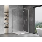 MEXEN/S - Mist-F sprchový kout skládací dveře pravá 80 x 120, transparent, chrom 8A6T-080-120-01-00-P