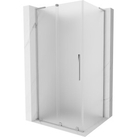 MEXEN/S - Velar L sprchový kout, posuvné dveře 100 x 80, dekor, chrom 871-100-080-33-01