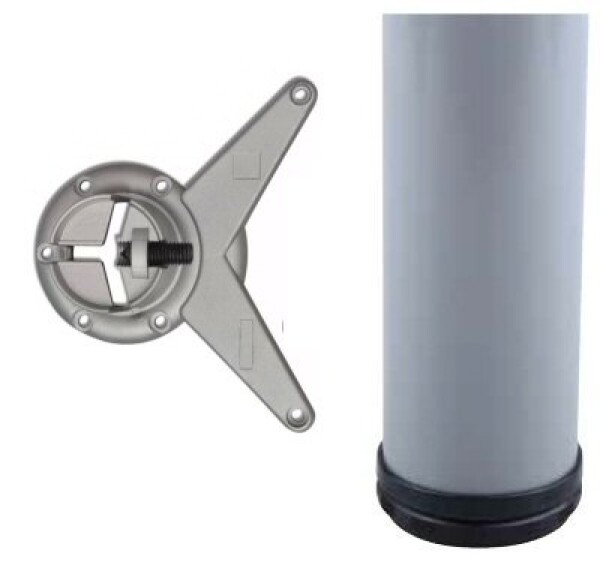 Incoll stolová noha šedá 710x60 (24_GP00_071_09)