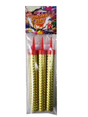 Rappa Fontána párty zlatá 12cm, 3ks v sáčku