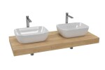 Koupelnová sestava SAT s deskou pod umyvadlo Dolce 120x8x50 cm dub halifax KSETDO17 KSETDO17