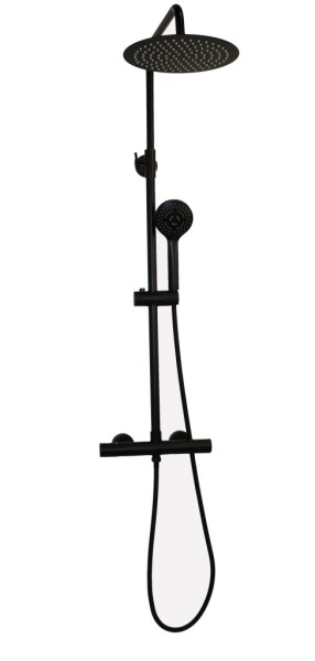 OLSEN SPA - Termostatický nástěnný set NAUPLIOS 250 BLACK BAPG2111A2B