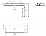 IDEAL STANDARD - Conca Ceram Dvojumyvadlo na desku 120x45 cm, bez přepadu, bez otvoru pro baterie, bílá T384501