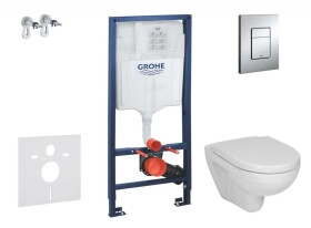 GROHE - Rapid SL Set předstěnové instalace, klozetu a sedátka Jika Lyra Plus, tlačítka Skate Cosmopolita, chrom 38528SET-KJ1