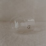 Eulenschnitt Dvoustěnná sklenice na cappuccino Heart 220 ml, čirá barva, sklo