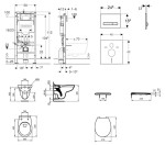 GEBERIT - Duofix Set předstěnové instalace, klozetu Alpha a sedátka, tlačítko Sigma50, alpská bílá SANI11CD3131