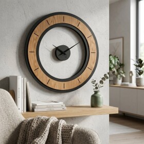 DumDekorace Nástěnné hodiny OSLO 75 cm – moderní design s tichým mechanismem