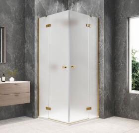 POLYSAN - GLOBE GOLD MATT čtvercový sprchový kout 800x800, rohový vstup, matné sklo GB5880MG