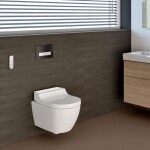 GEBERIT - AquaClean Elektronický bidet Tuma Comfort s keramikou, Rimfree, SoftClosing, alpská bílá 146.292.11.1