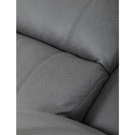TV a relaxační křeslo, manuální polohování, potah šedá látka v dekoru kůže