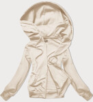 Dámská rozepínací mikina v barvě ecru 68W08- J.Style XL