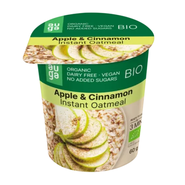 BIO Celozrnná ovesná kaše - Auga (jablko skořice, 60 g) (42139-1-60g-applecinnamon)