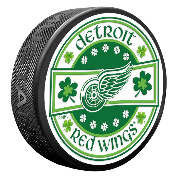 Mustang Puk Detroit Red Wings NHL Lucky St. Patrick's Day Puck