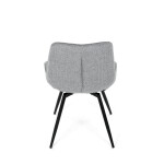 Jídelní židle, šedá, látka, HC-T1130 GREY2