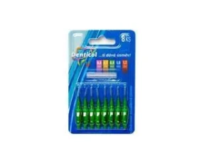 Denticol P01 0,8 mm / Mezizubní kartáček / plochá rukojeť / 8+8 ks (8595689805753)