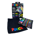 Posca sada popisovačů PC-5M, s bavlněným pytlíkem POSCA, 1,8 - 2,5 mm, mix barev (8 ks)