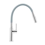 Dřezová baterie SAT se silikonovým ramínkem šedá/chrom SATBSD290S2F SATBSD290S2F