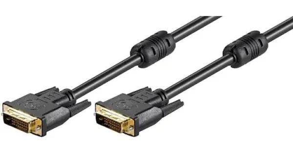 MicroConnect Kabel DVI-D (24+1) Dual Link 2m černá / Feritová jádra (MONCC2F)